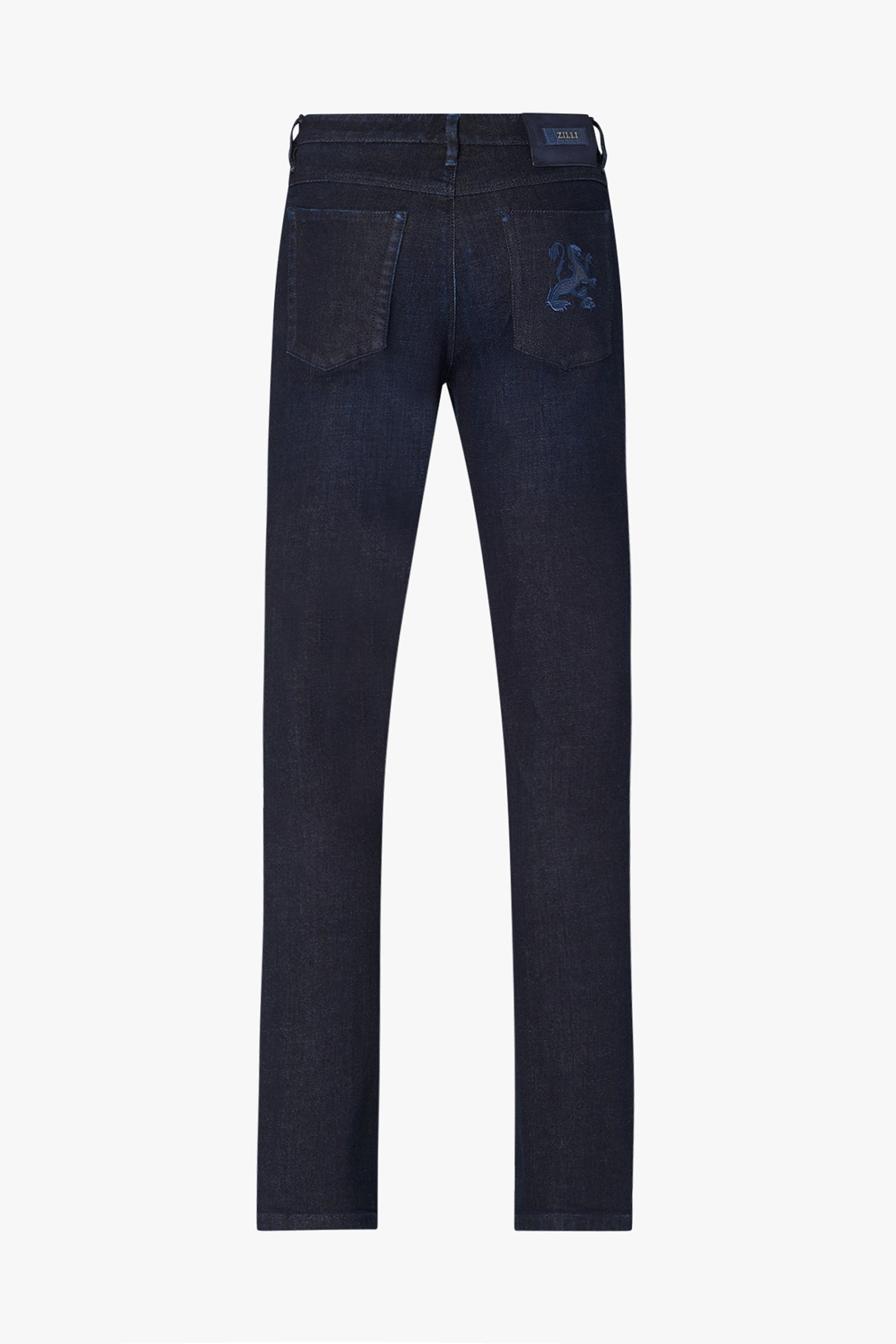 Jean à broderie sur poche arrière - Bleu