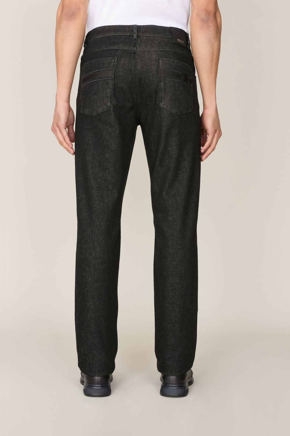 Pantalon droit en denim - Black