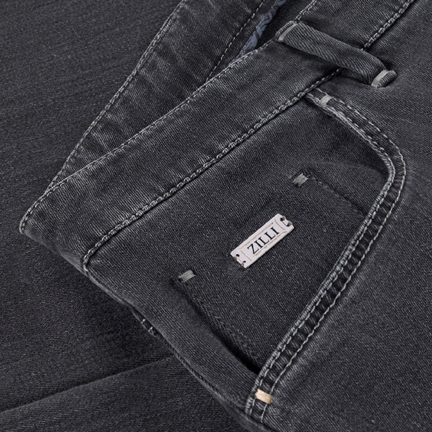 Jean coupe slim délavé - Gris