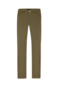 Jean à motif surpiqué - Vert