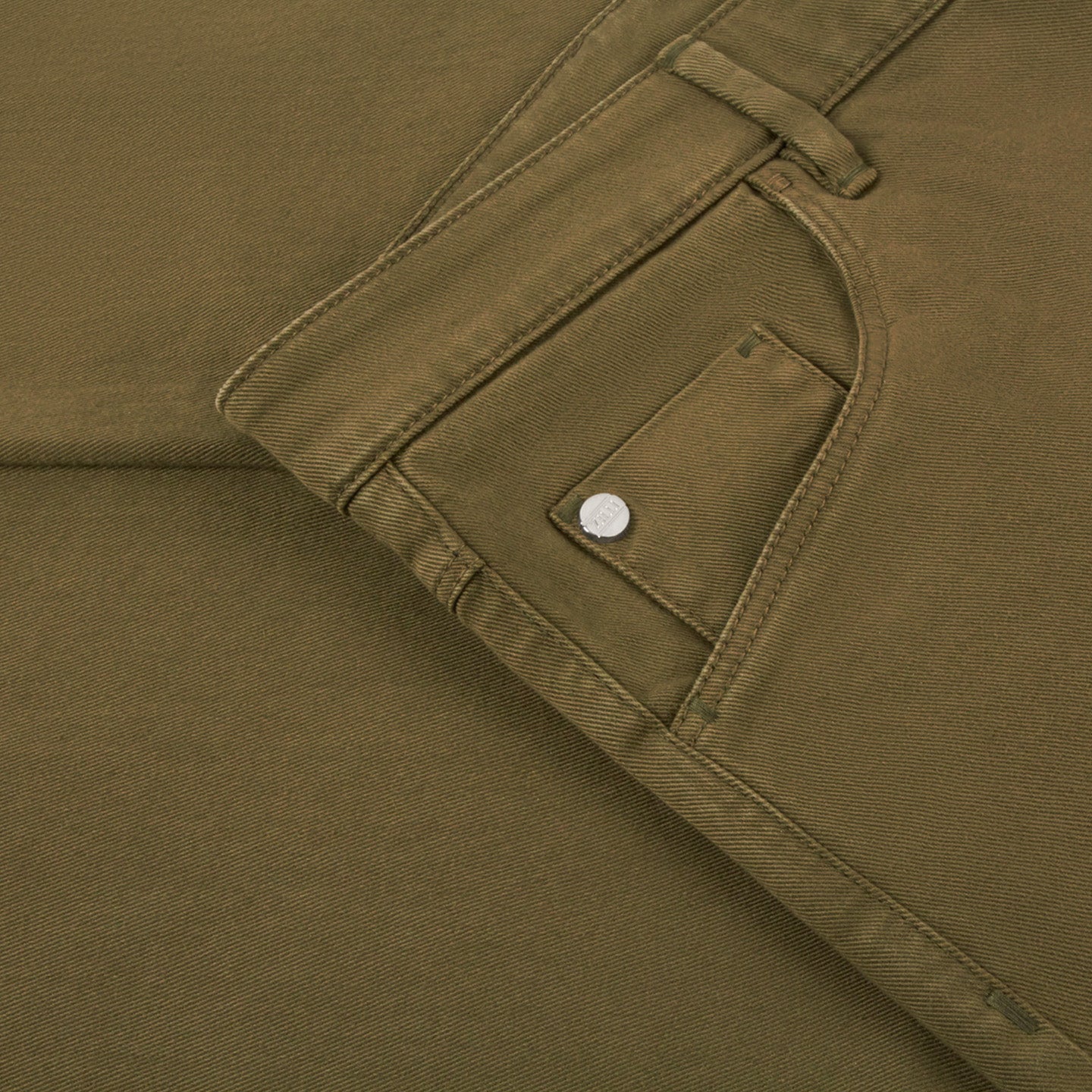 Jean à motif surpiqué - Vert