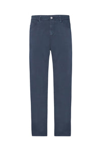 Pantalon chino à broderies sur poches arrière - Bleu