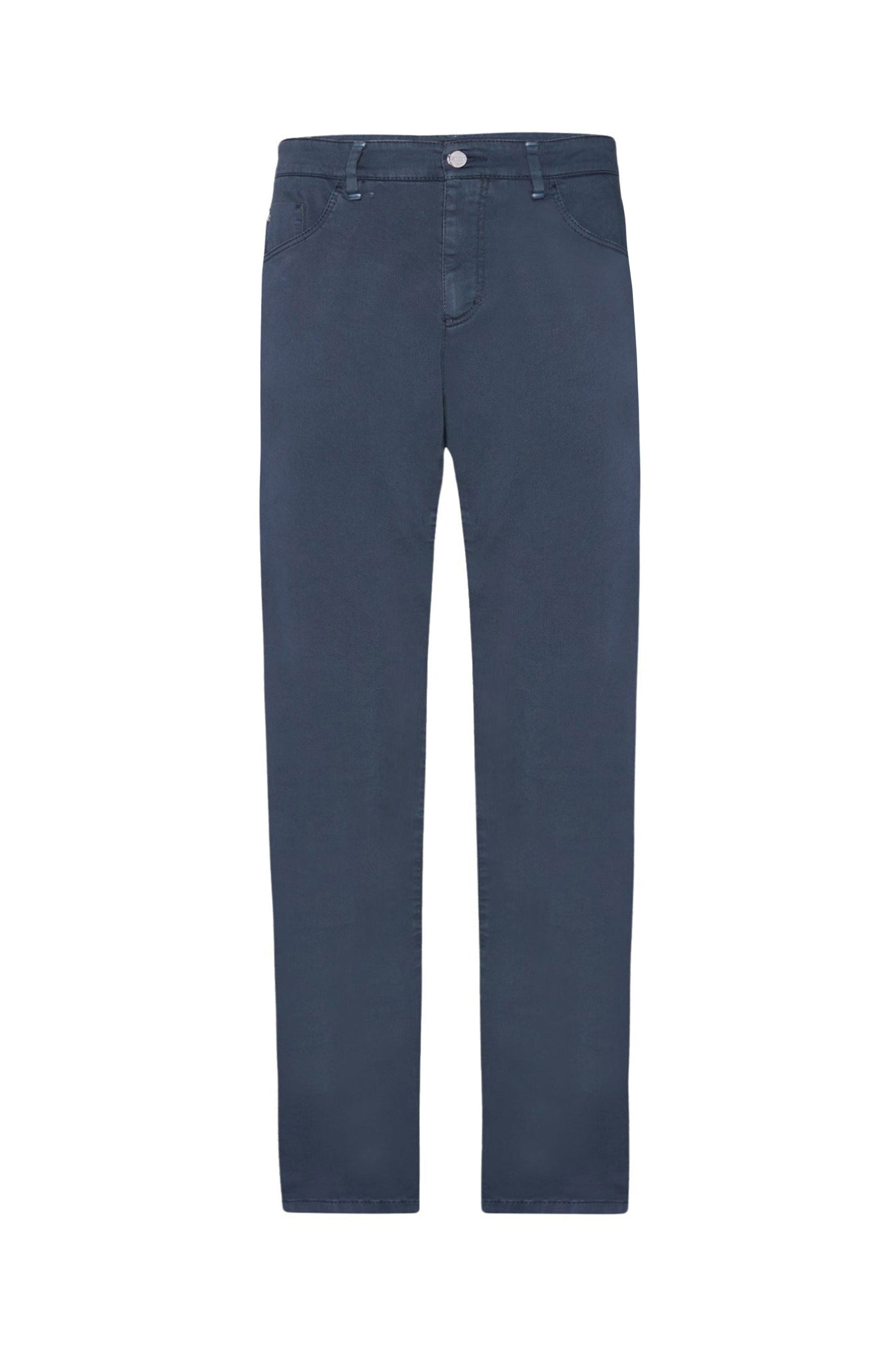 Pantalon chino à broderies sur poches arrière - Bleu