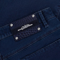 Jean droit avec patch embossé - Bleu
