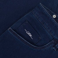 Jean droit avec patch embossé - Bleu