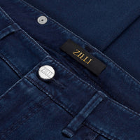 Jean droit avec patch embossé - Bleu