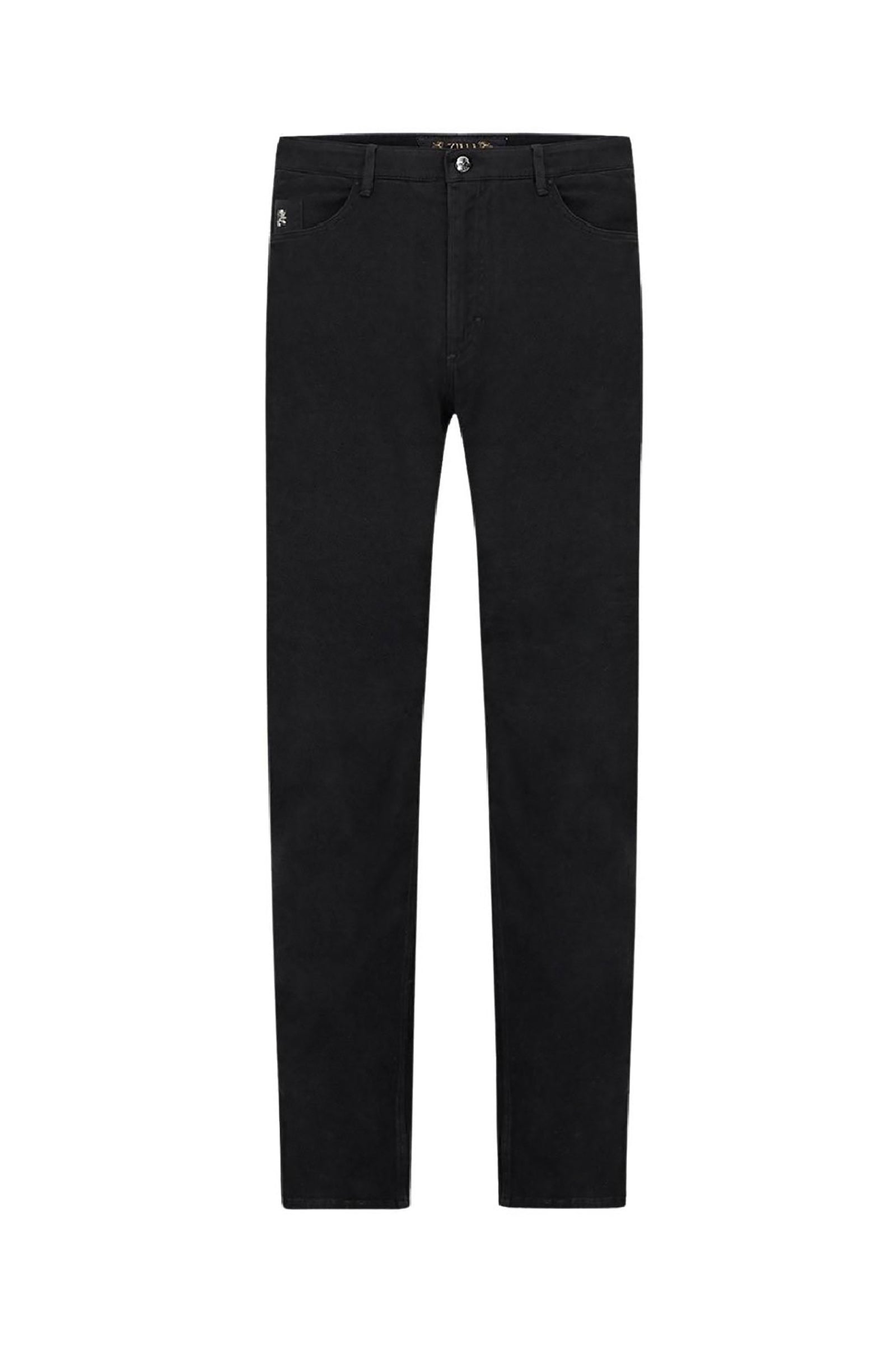 Straight washed jeans - Black