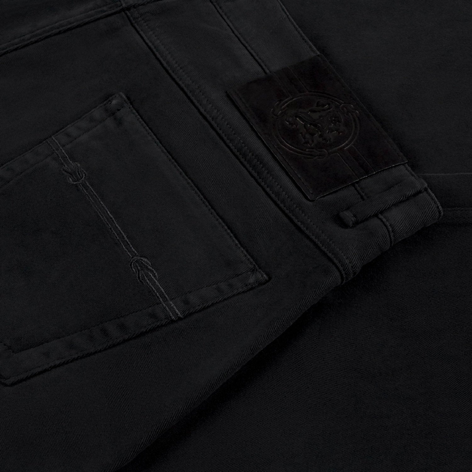 Straight washed jeans - Black