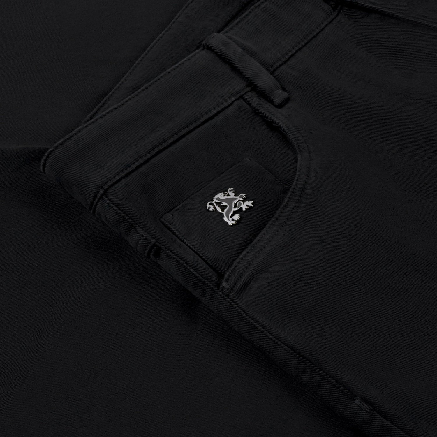 Straight washed jeans - Black