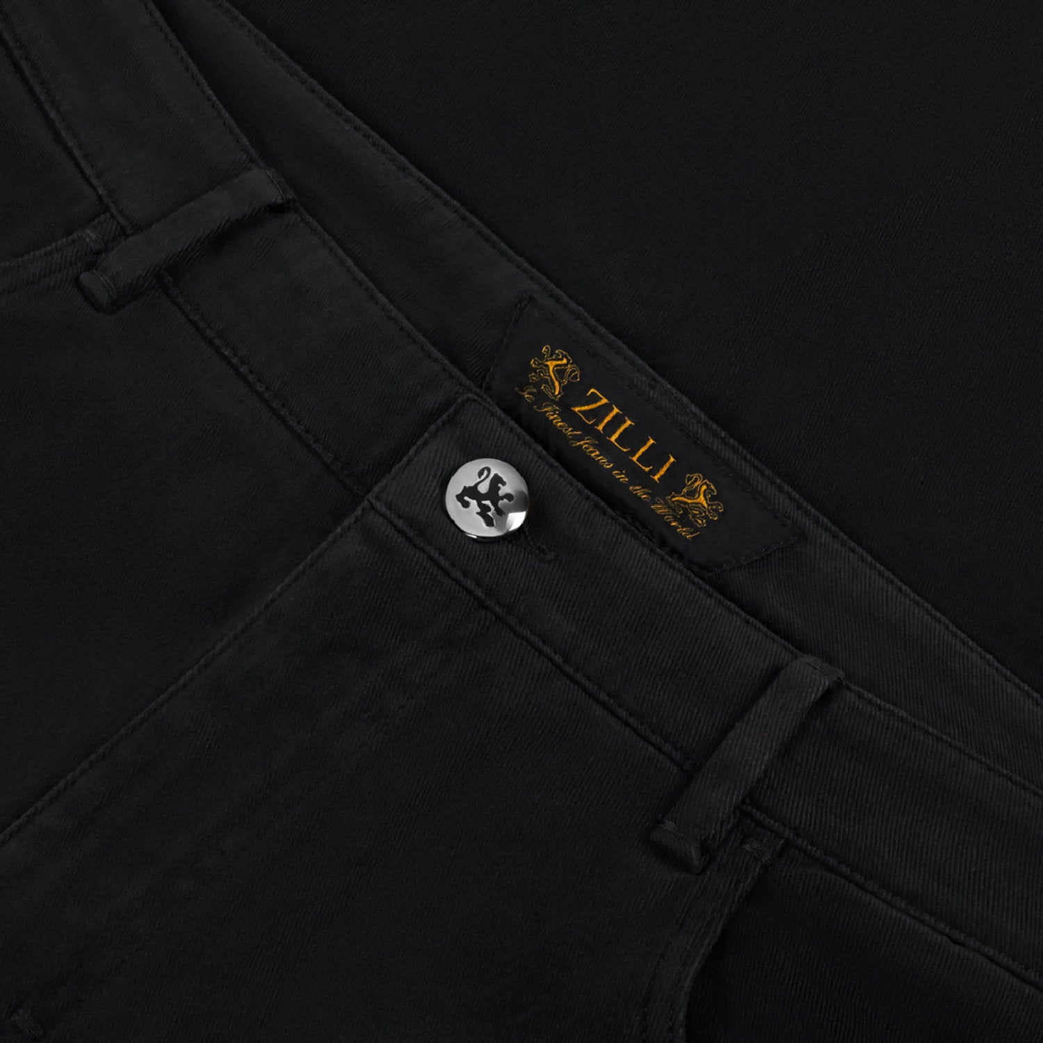 Straight washed jeans - Black