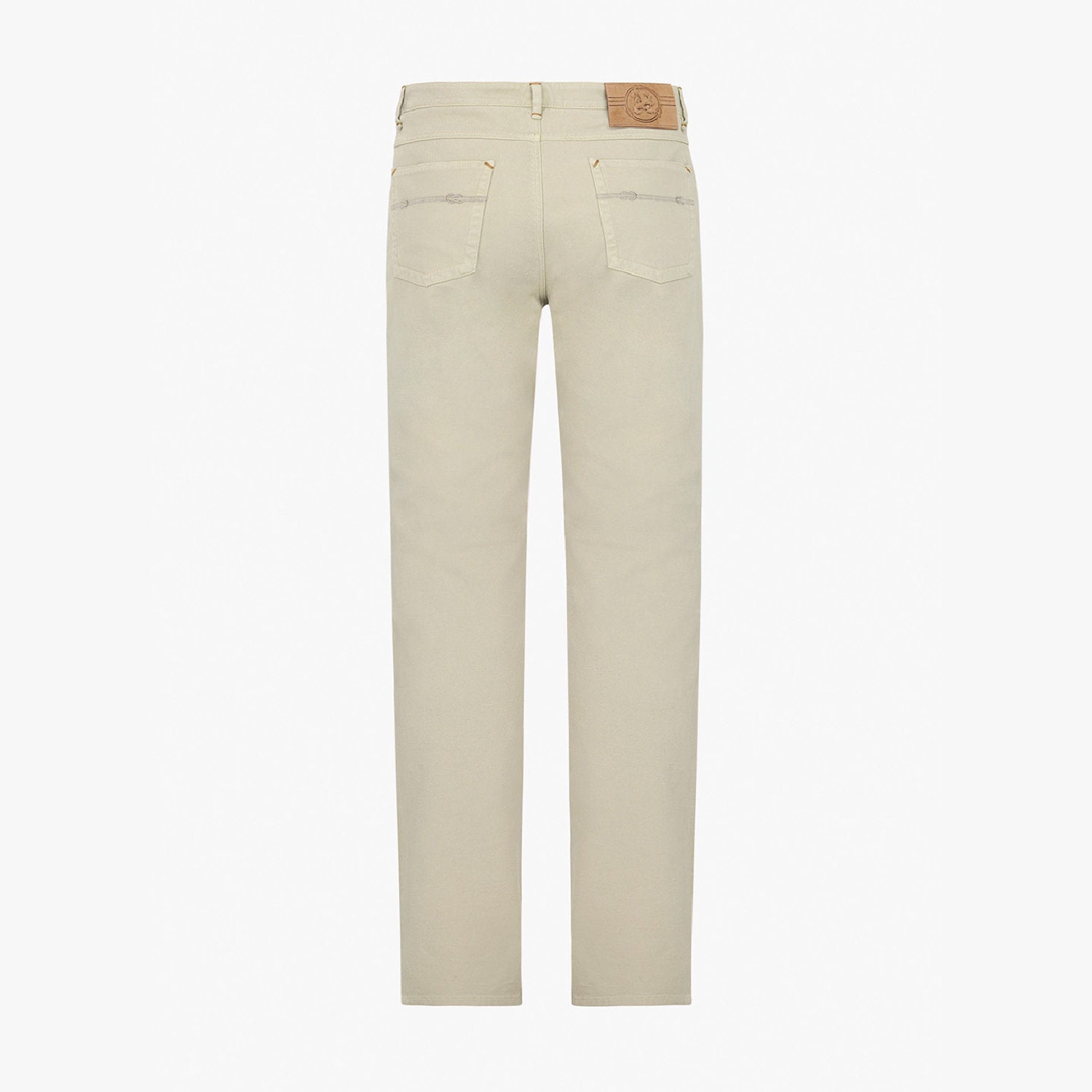 Jean à surpiqûres - Beige