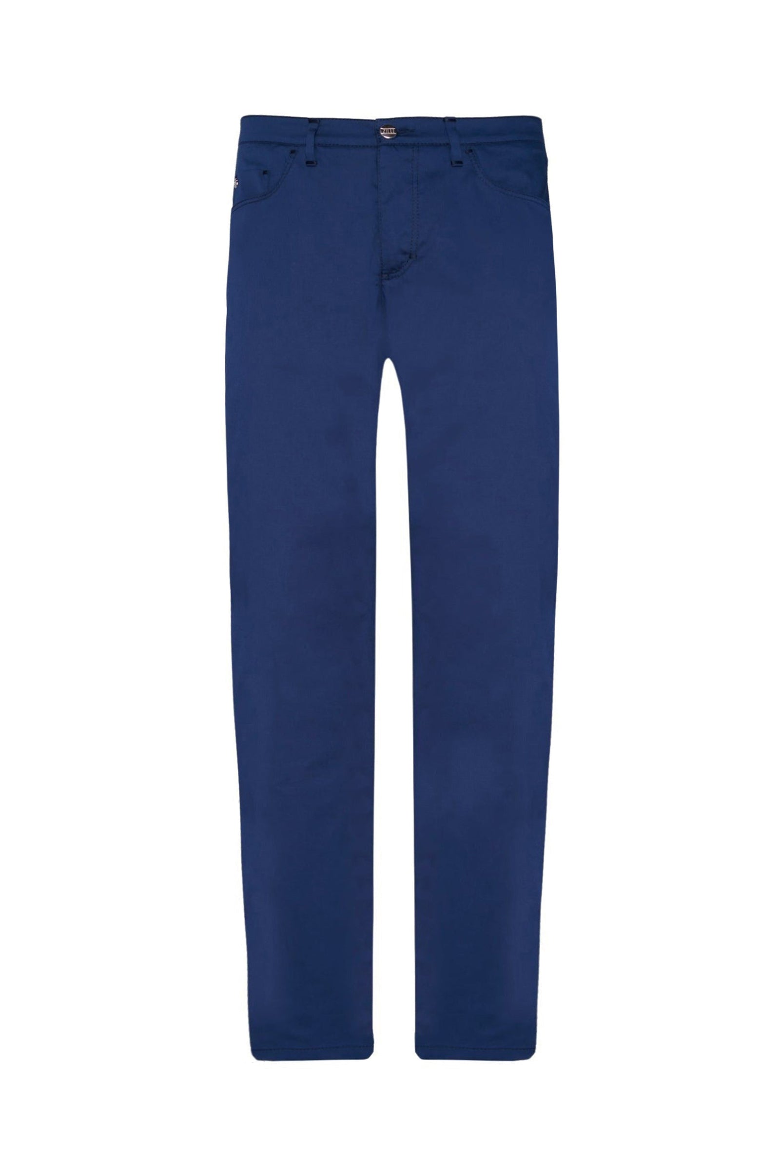 Jean coupe droite à surpiqûres - Bleu