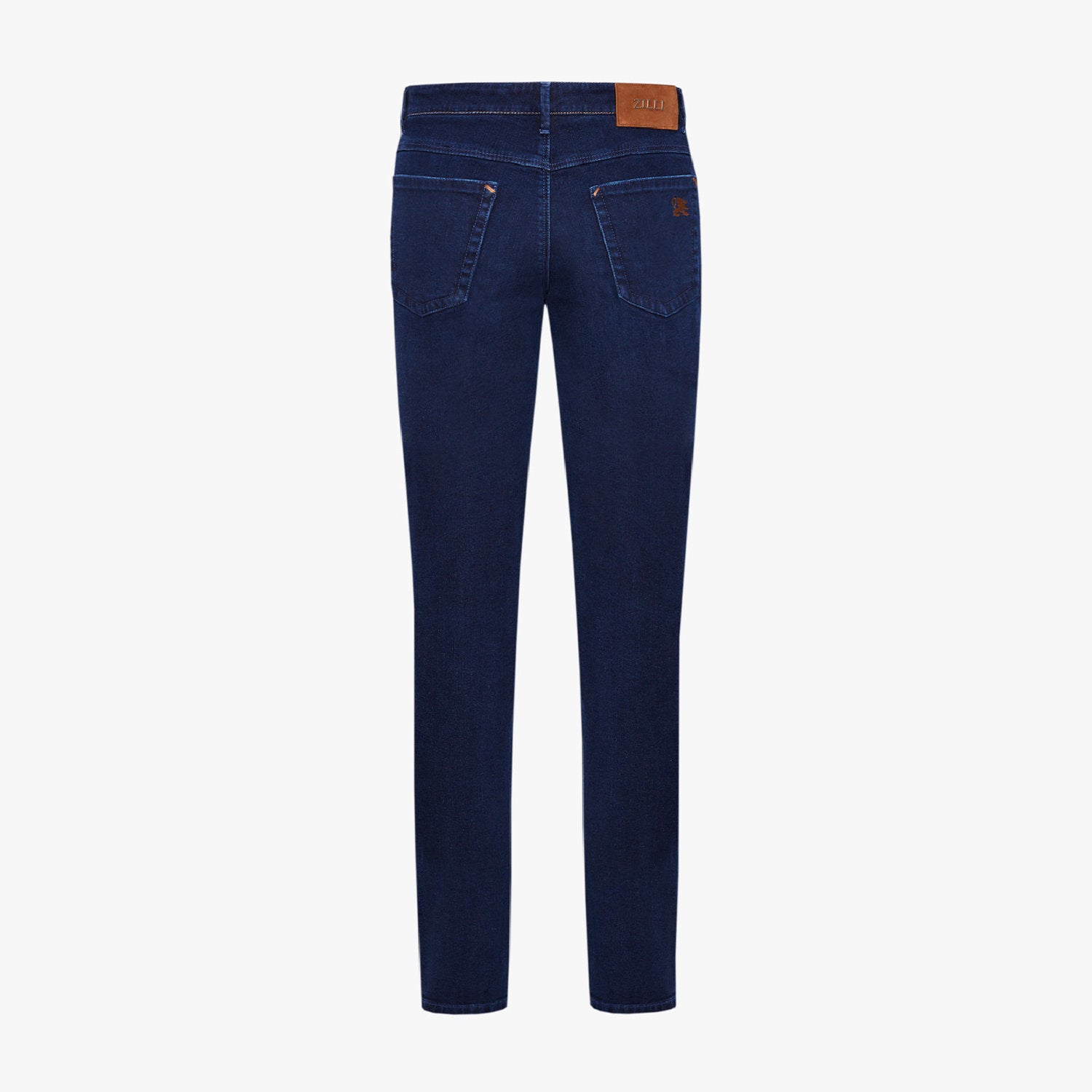 Jean slim à broderie et motif - Bleu