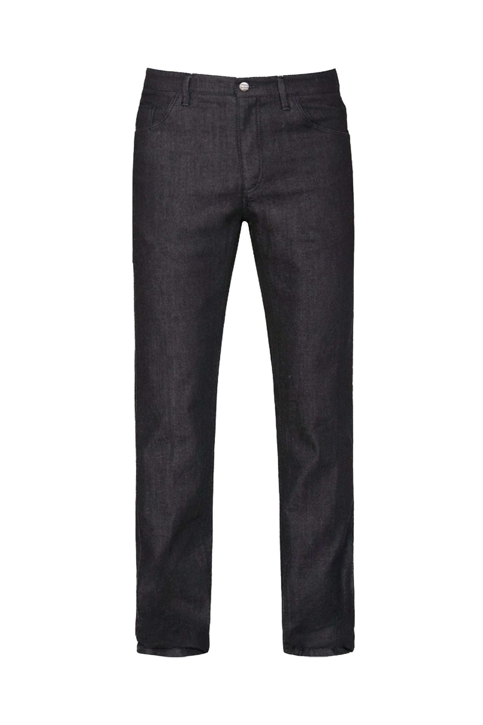 Straight-leg jeans with tone-on-tone stitching - Black
