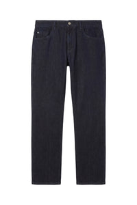 Jean droit à surpiqûres ton sur ton - Blue Navy