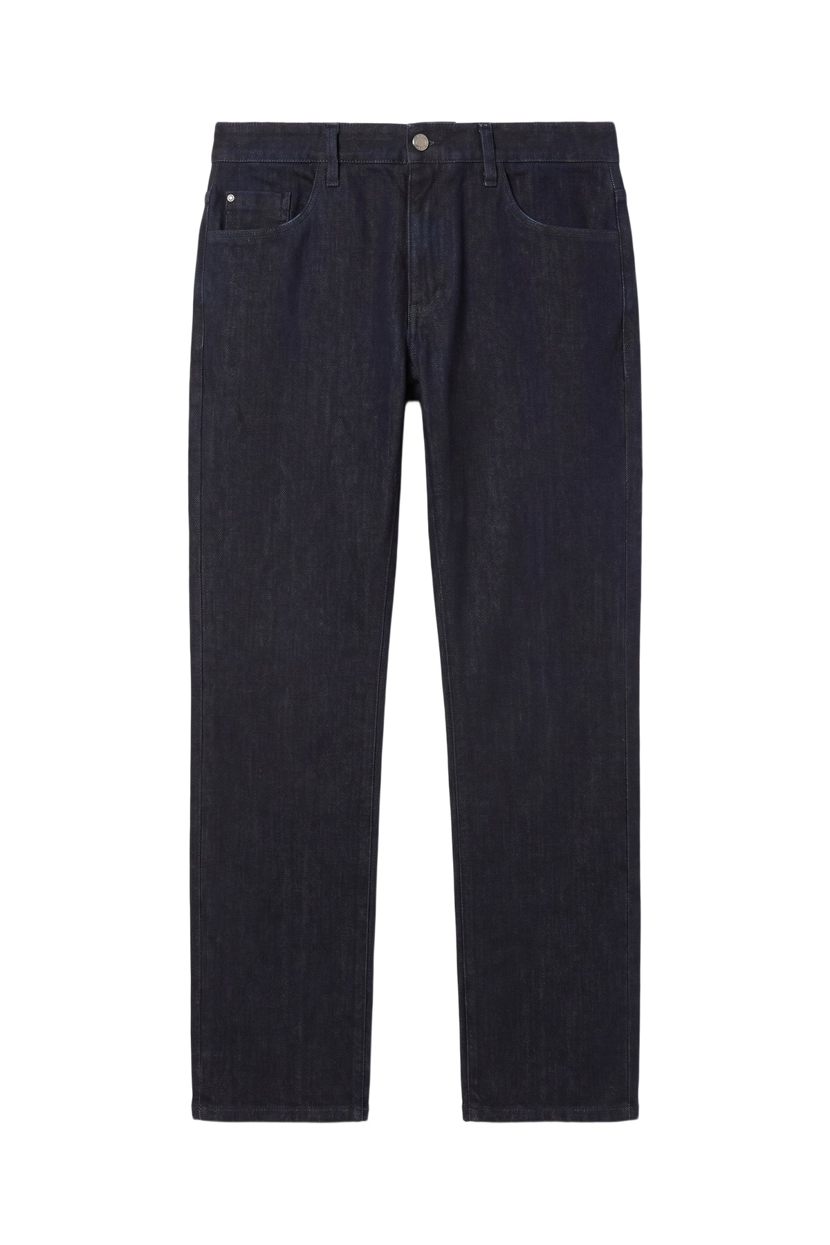 Jean droit à surpiqûres ton sur ton - Blue Navy