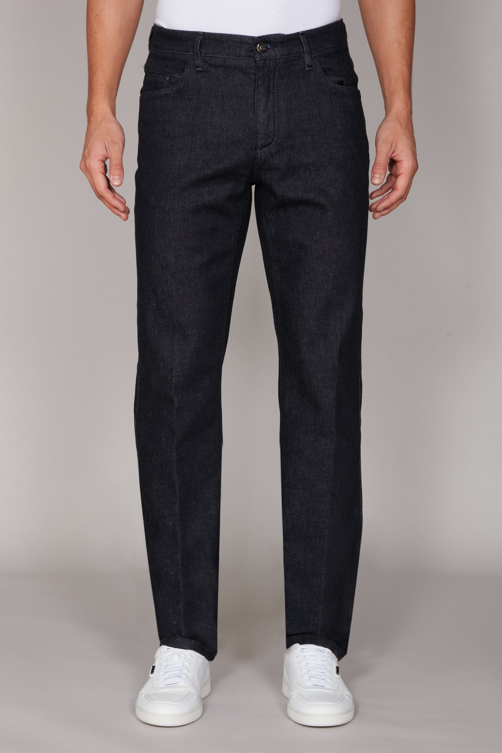 Top-stitched jeans - Blue