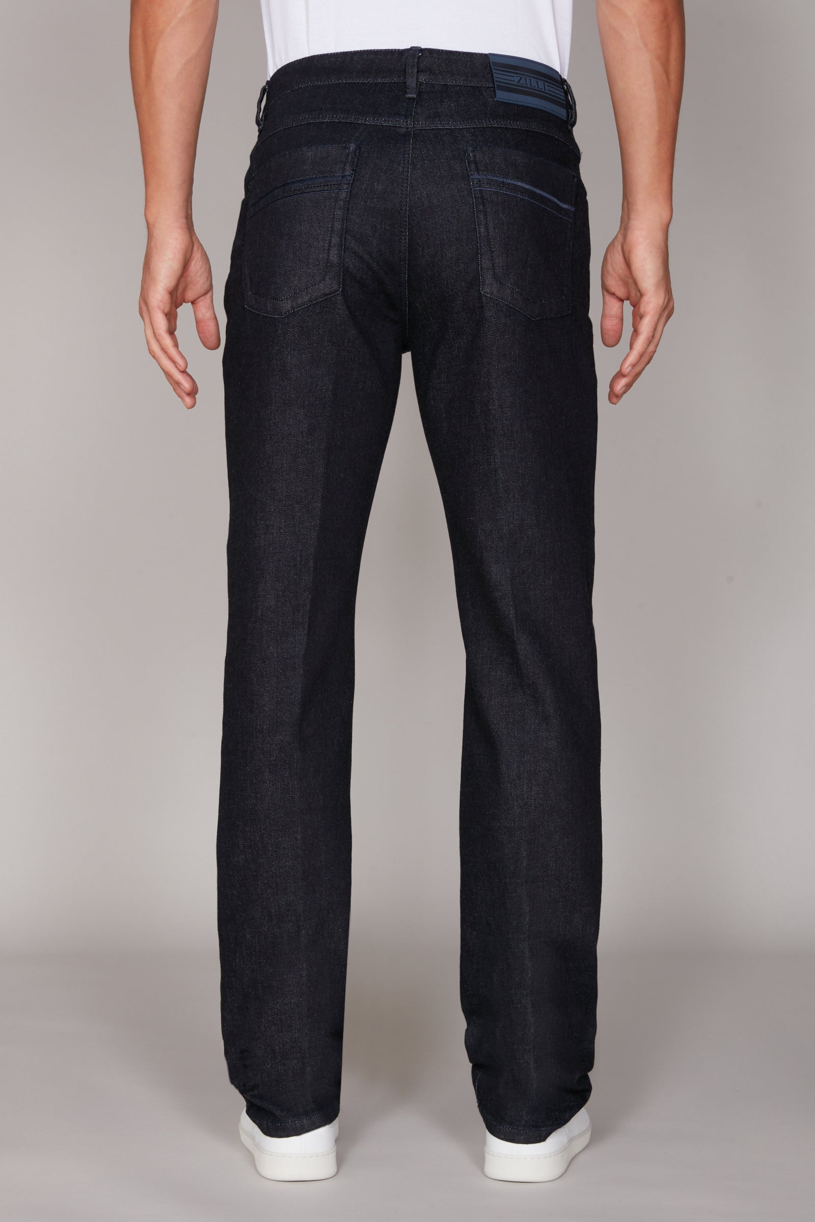 Top-stitched jeans - Blue