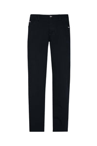 Slim-fit trousers with contrast stitching - Black