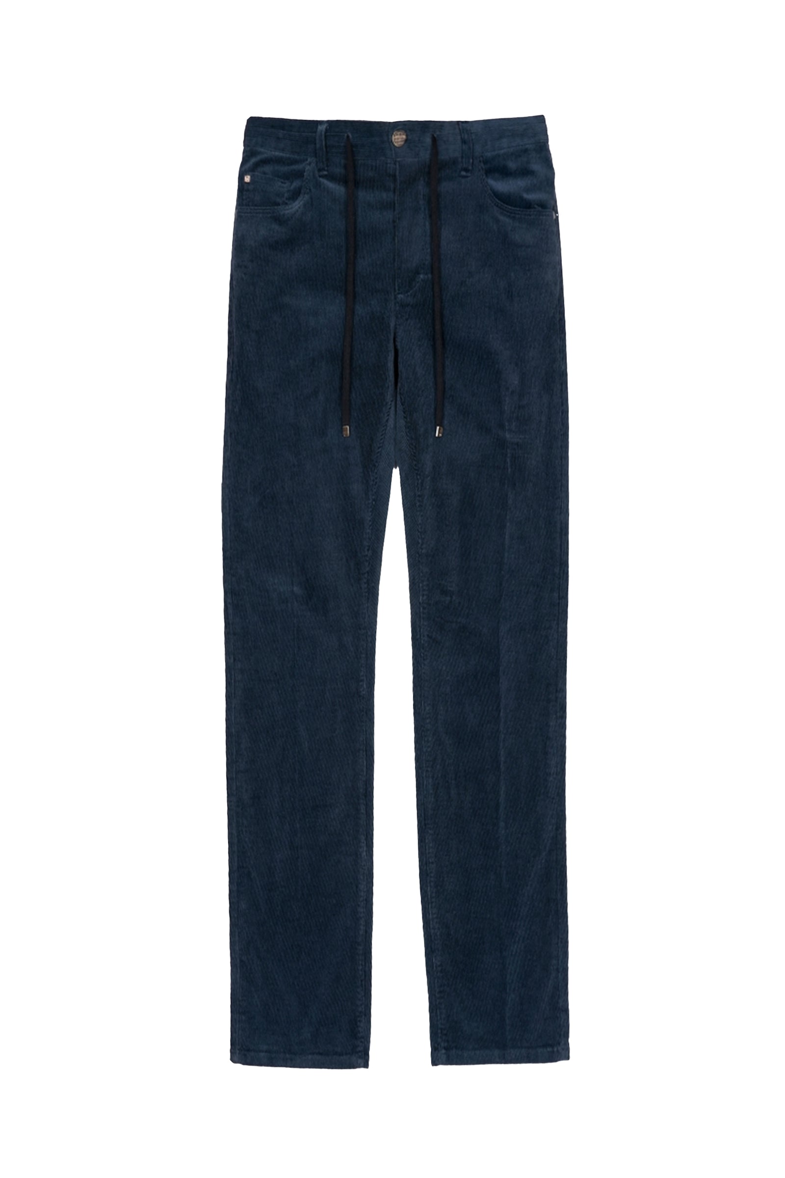 Pantalon à cordon de serrage en velours côtelé - Bleu