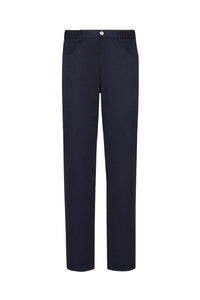 Pantalon à ceinture élastiquée en laine - Bleu