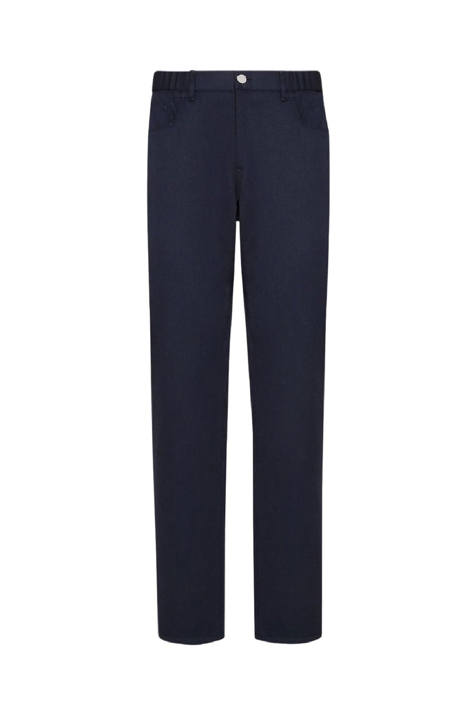 Pantalon à ceinture élastiquée en laine - Bleu