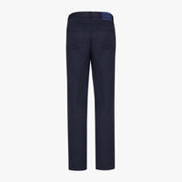 Pantalon à ceinture élastiquée en laine - Bleu
