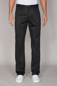 Straight-leg textured wool trousers - Grey