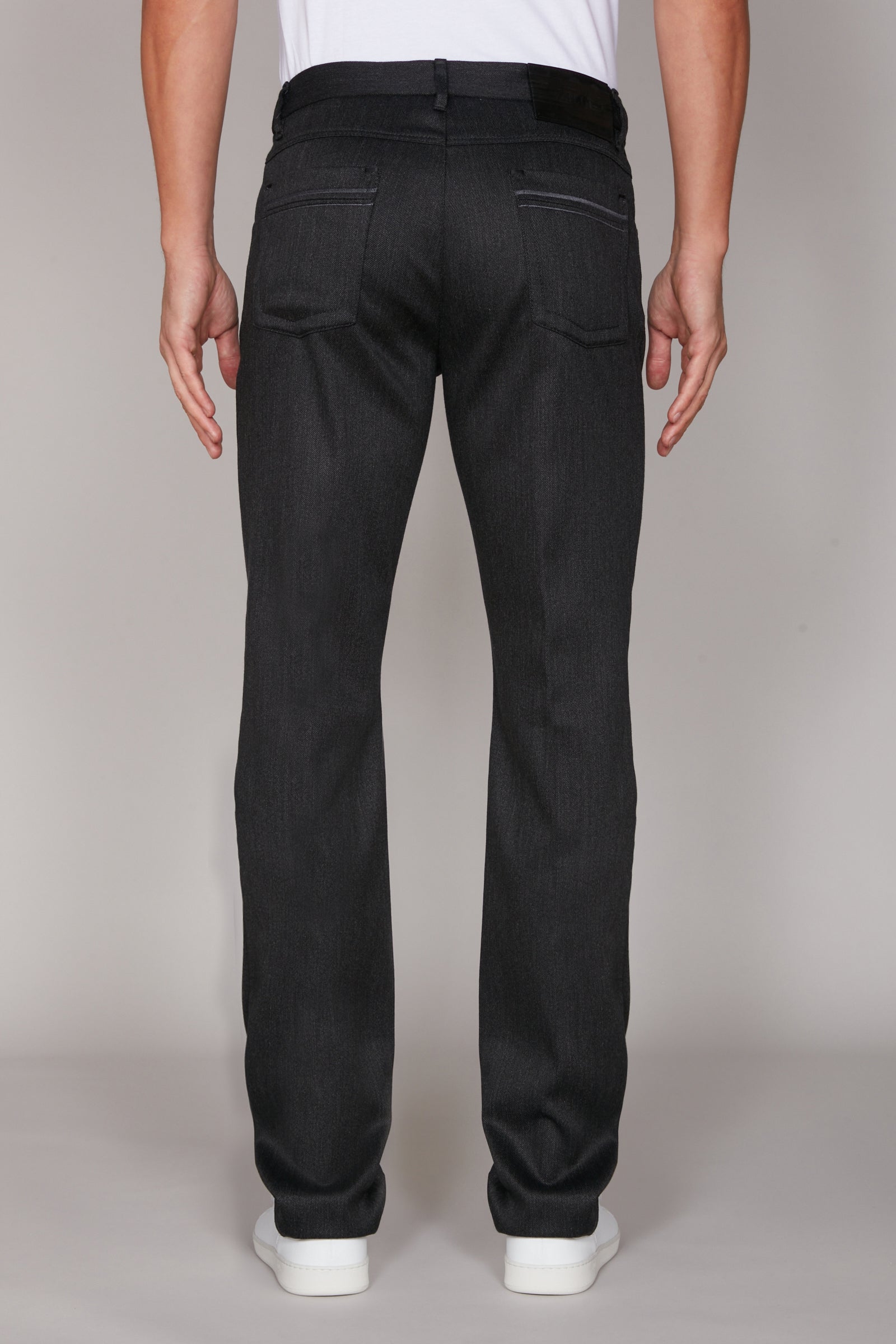 Straight-leg textured wool trousers - Grey