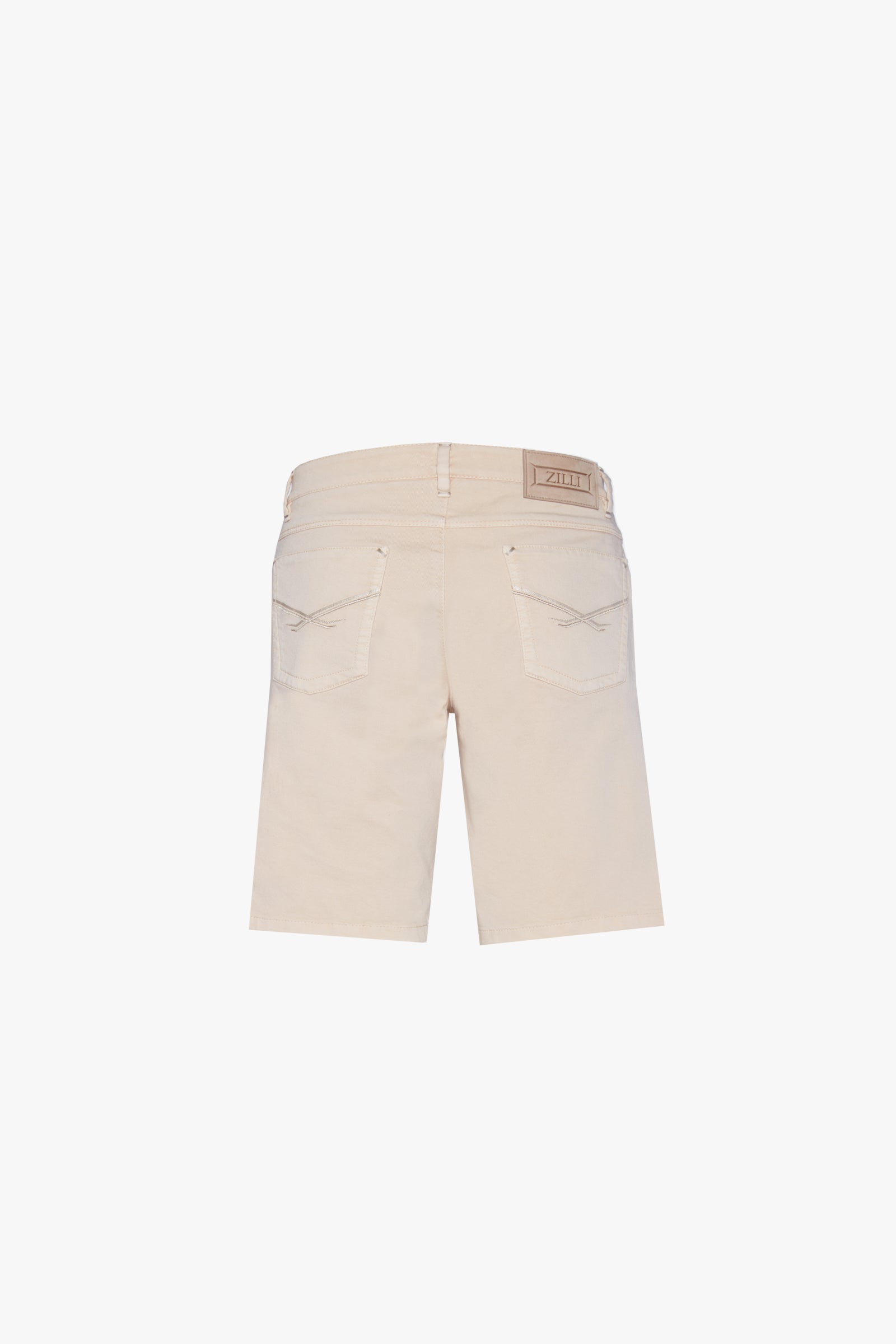 Short à surpiqûres angulaires - Beige
