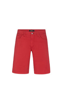 Washed and distressed shorts - Red