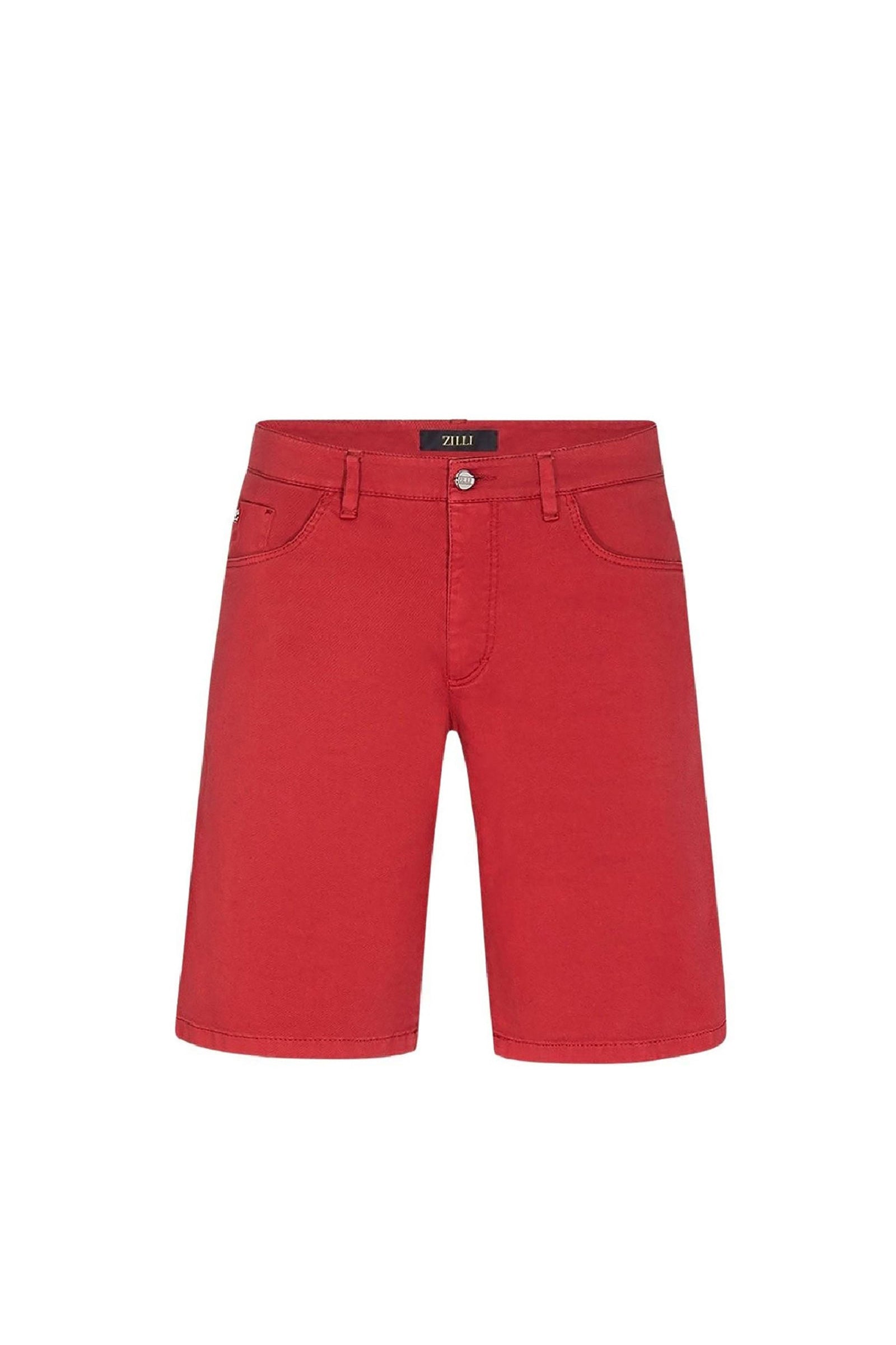 Washed and distressed shorts - Red