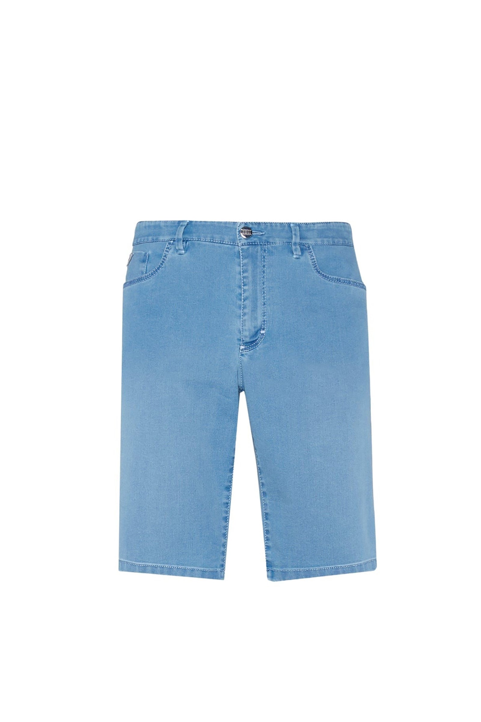 Short en jean délavé - Bleu