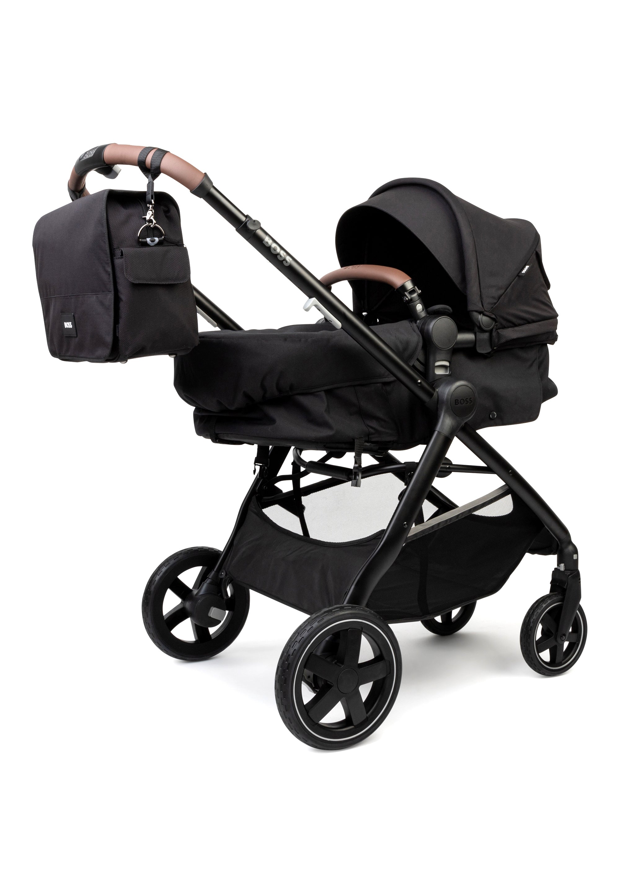 2 in 1 Compact Pushchair - Black
