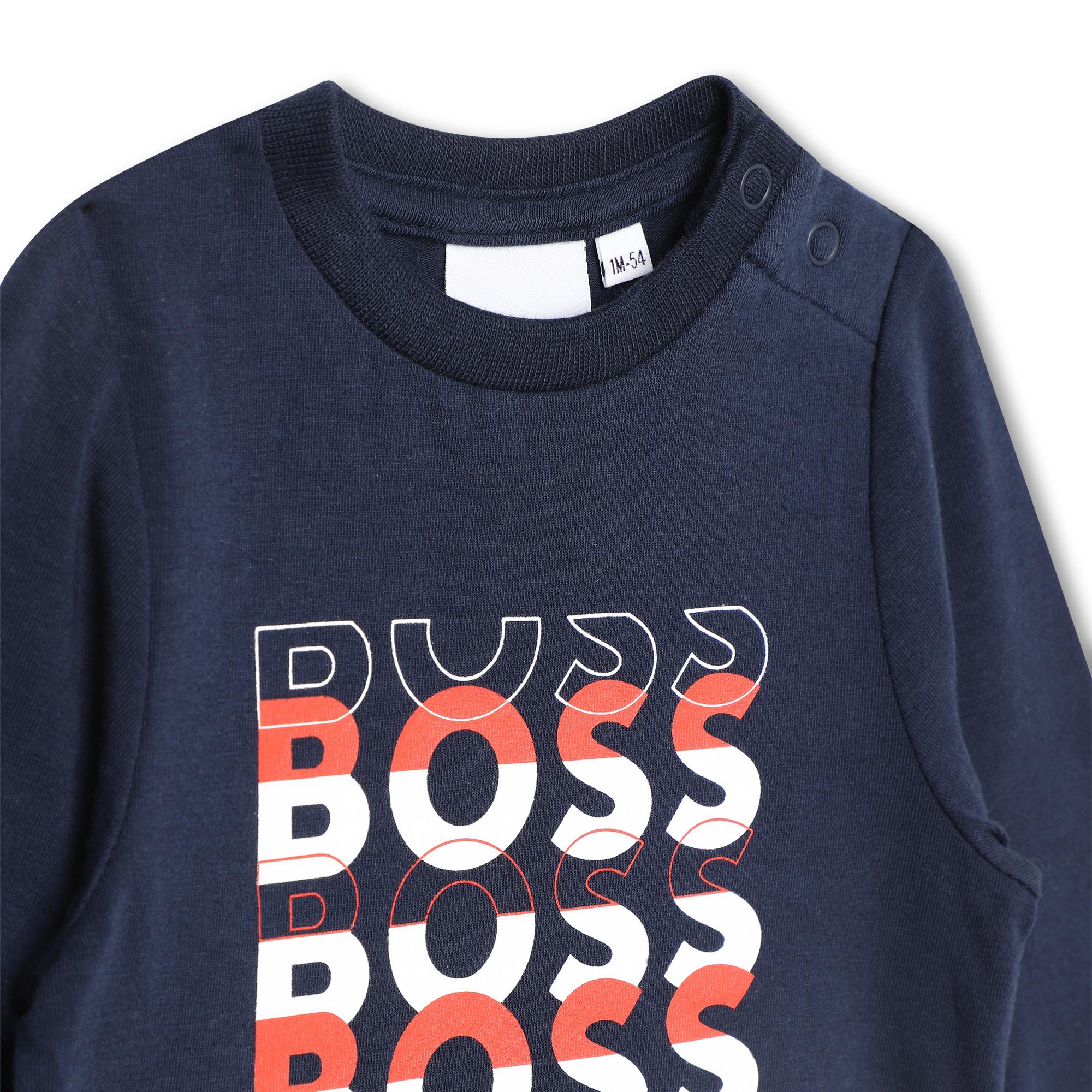 T-shirt à manches longue col rond - Bleu Cargo