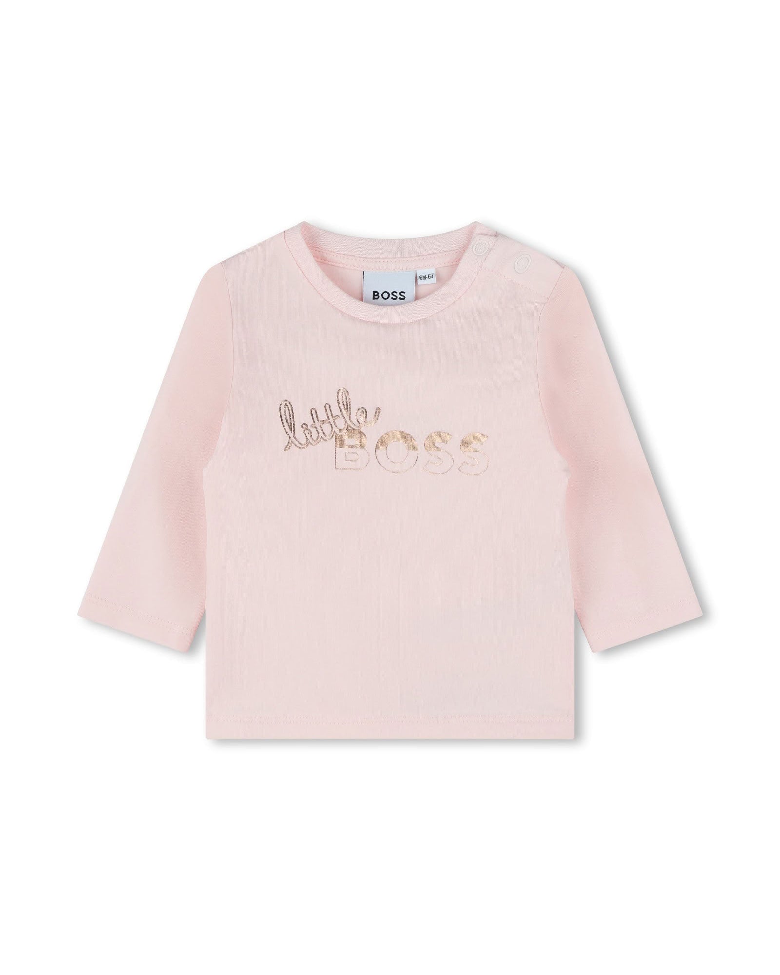T-shirt manches longues en coton - Baby Pink