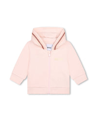 Cardigan jogging en coton - Baby Pink