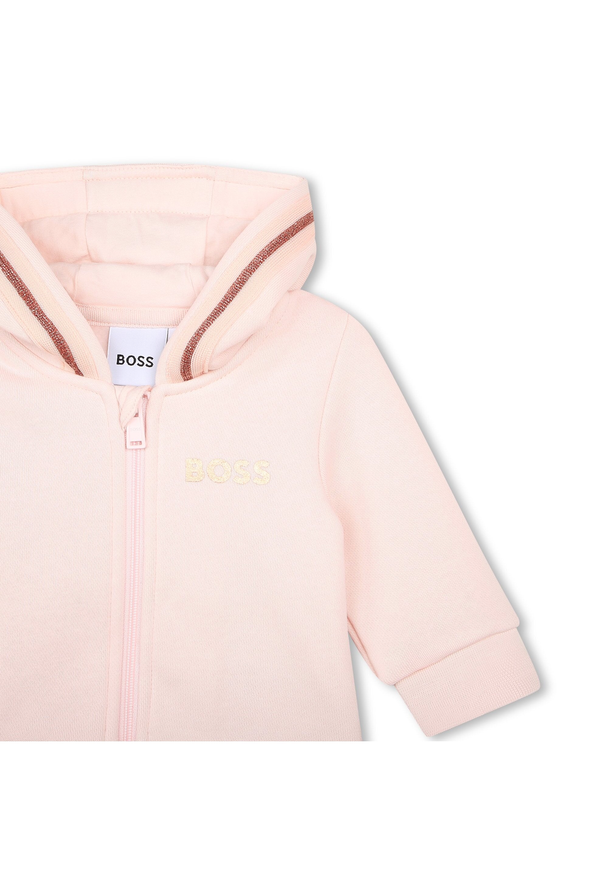 Cardigan jogging en coton - Baby Pink
