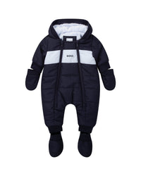 Combi-pilote à capuche à imprimé logo - Bleu cargo