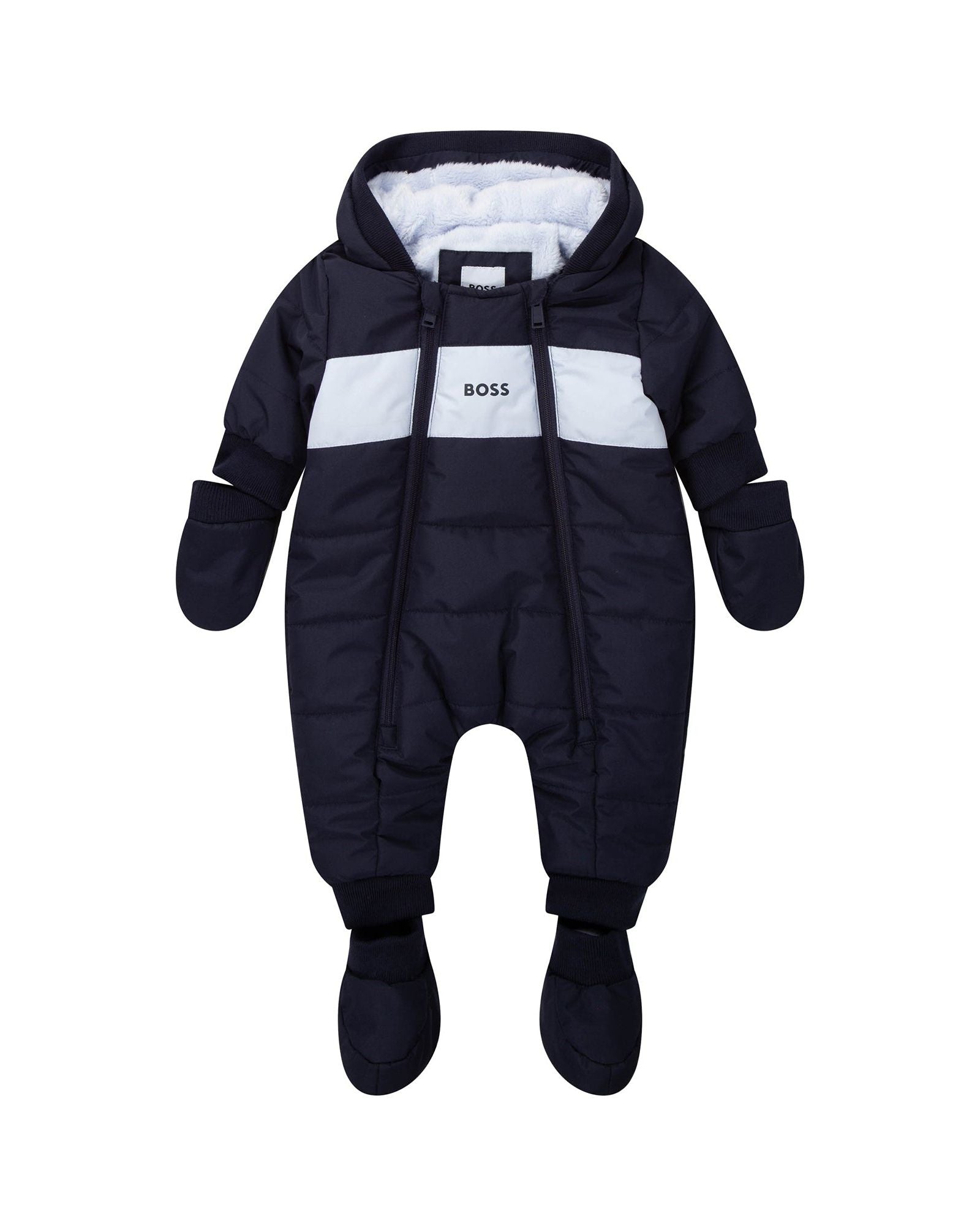 Combi-pilote à capuche à imprimé logo - Bleu cargo