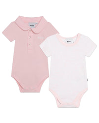 Lot de 2 bodys en coton - Baby Pink
