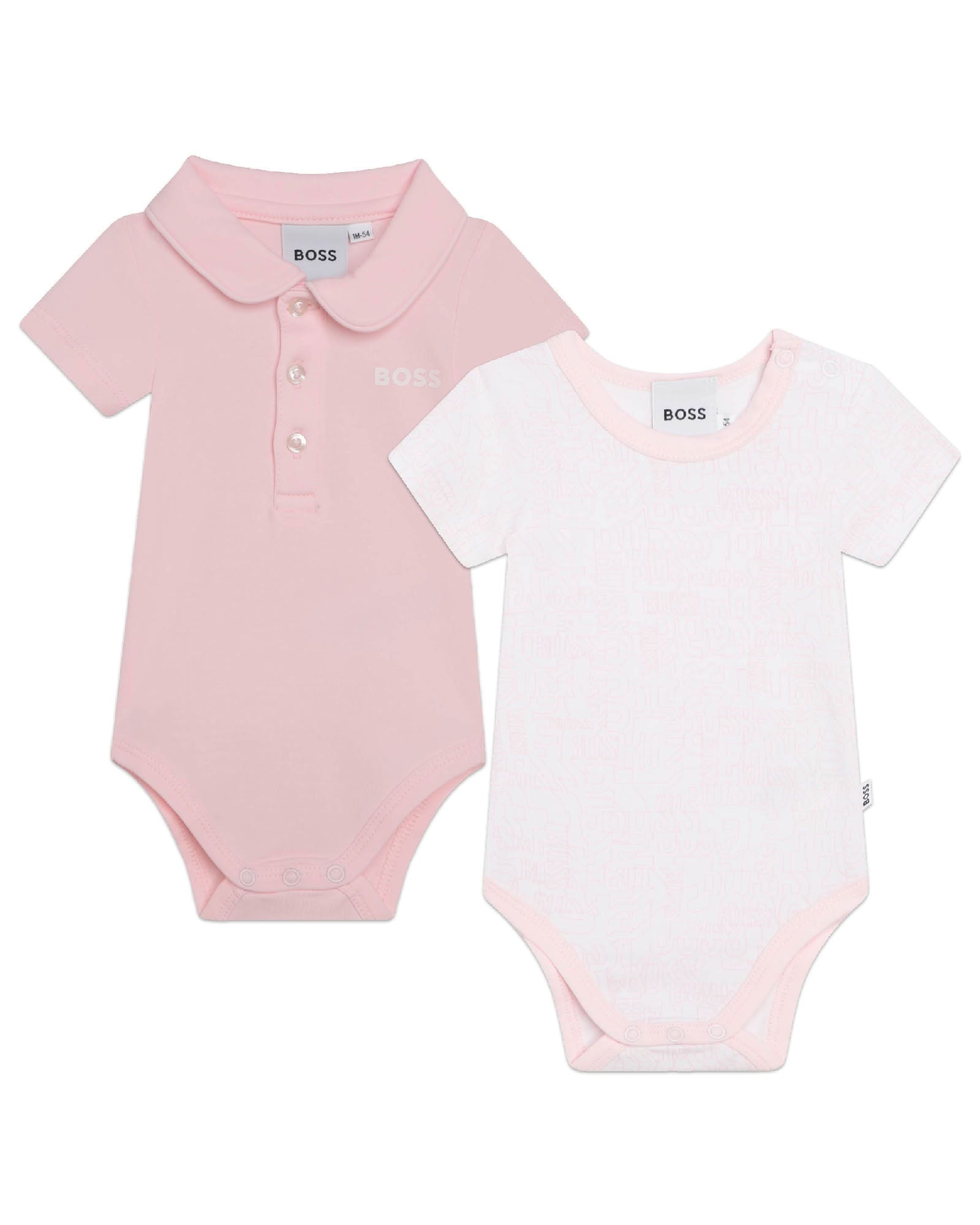 Lot de 2 bodys en coton - Baby Pink