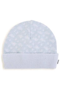 Ensemble bonnet et chaussons en coton - Ciel