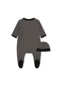 Ensemble pyjama et bonnet en coton - Black