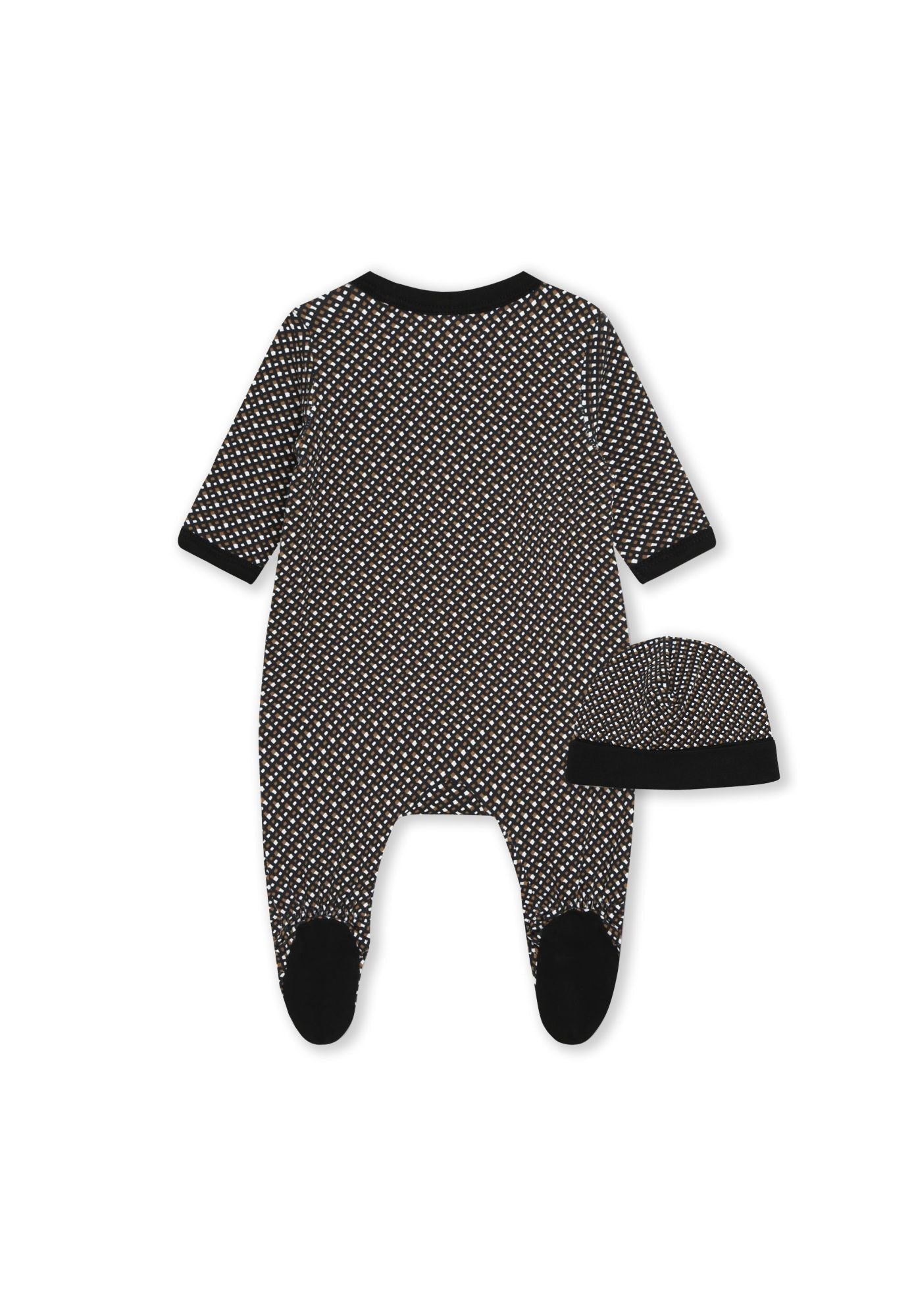 Ensemble pyjama et bonnet en coton - Black