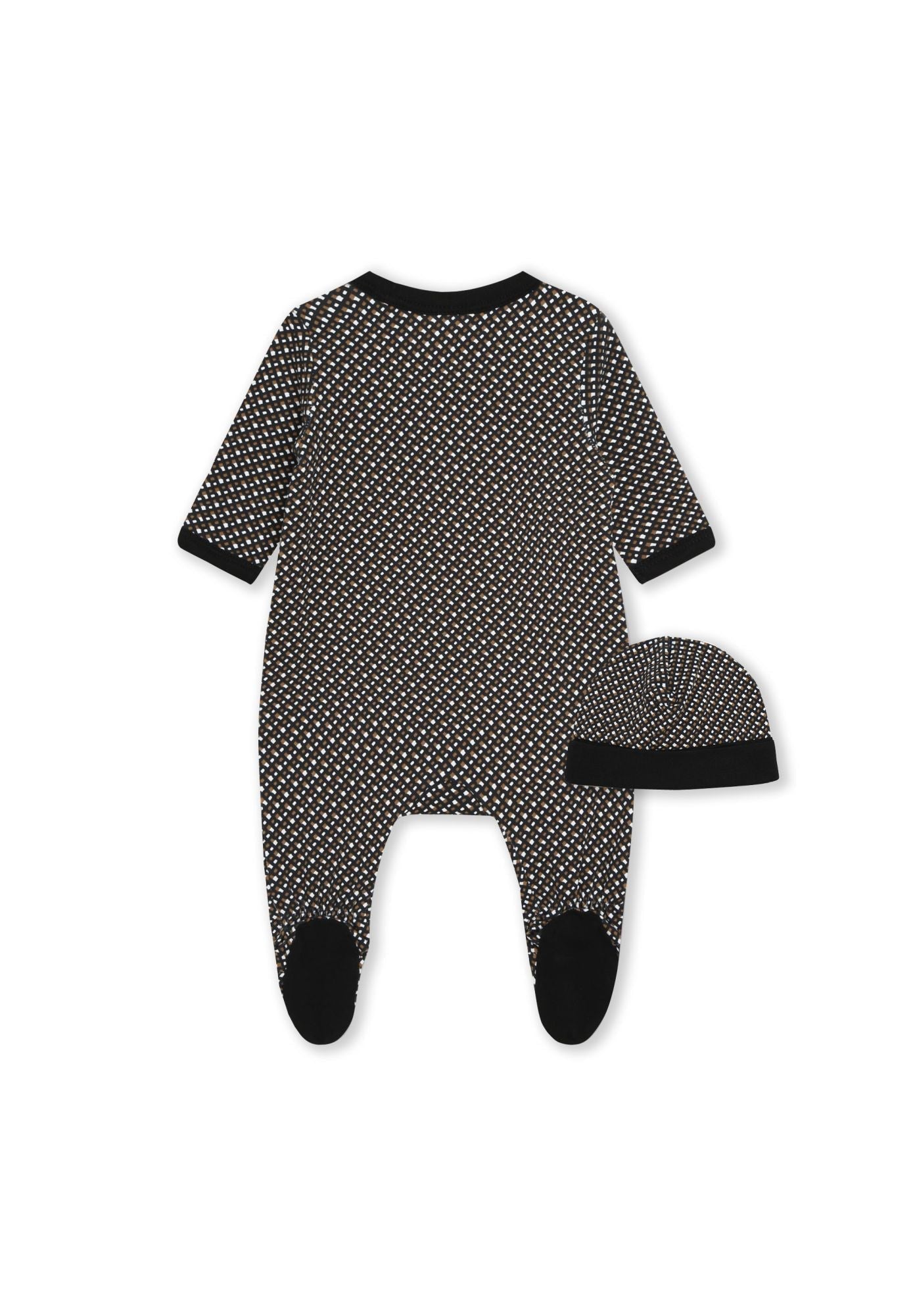 Cotton pyjama and bonnet set - Black