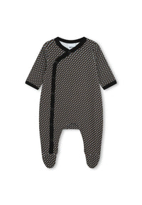 Cotton pyjama and bonnet set - Black