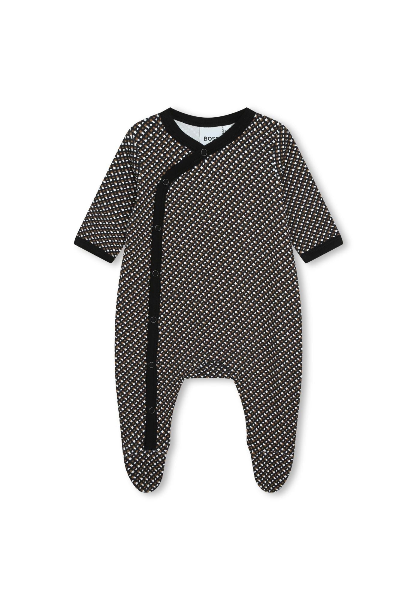 Cotton pyjama and bonnet set - Black