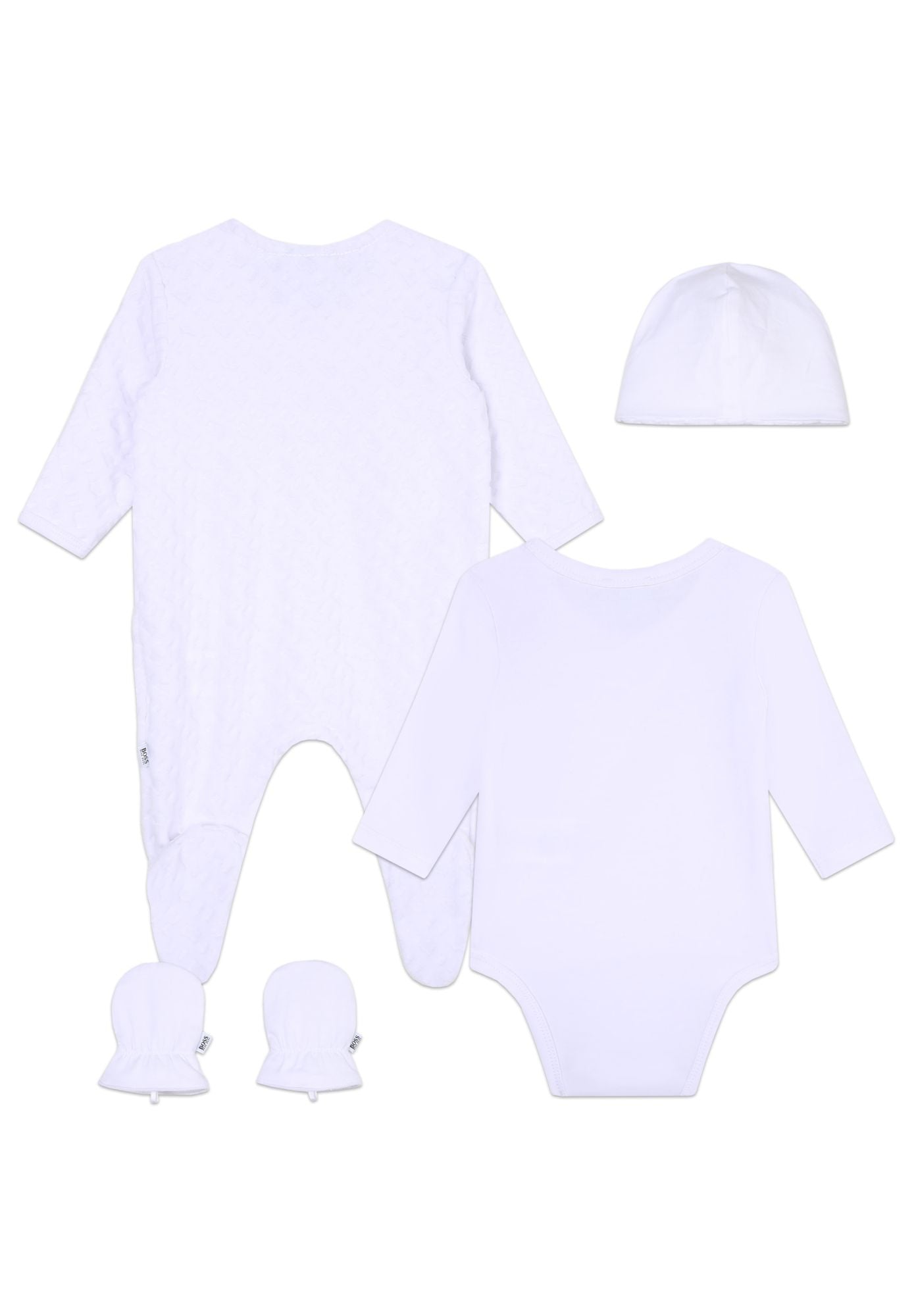 Ensemble pyjama et bonnet en coton - Blanc