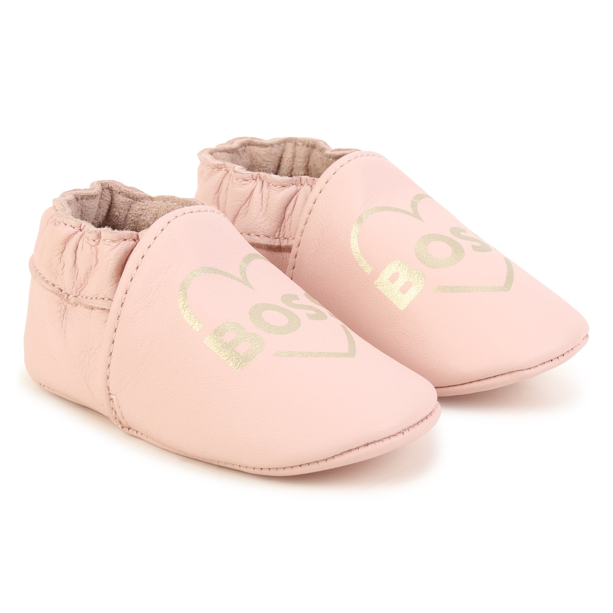 Chaussons souples en cuir - Baby Pink